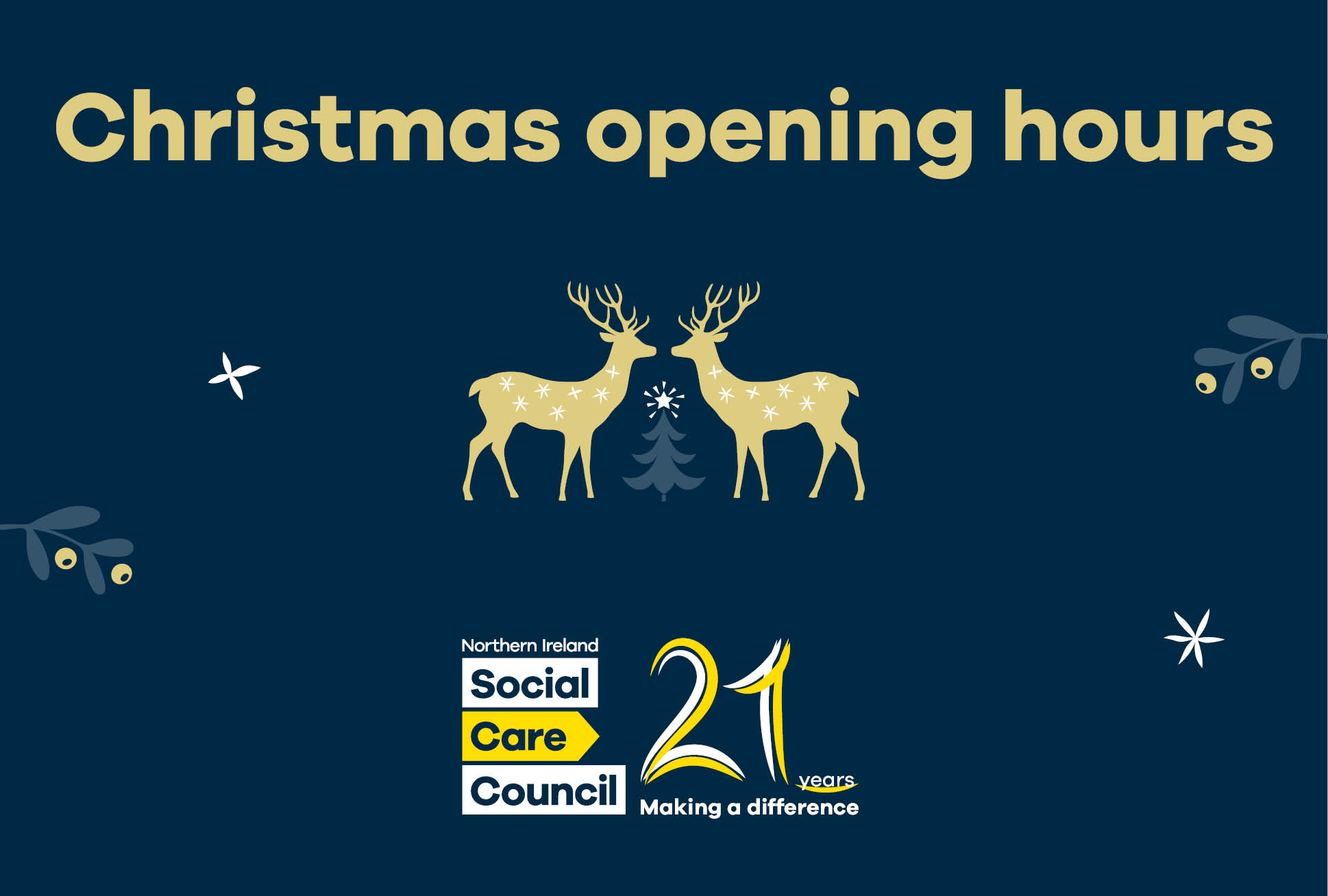 Christmas opening hours NISCC