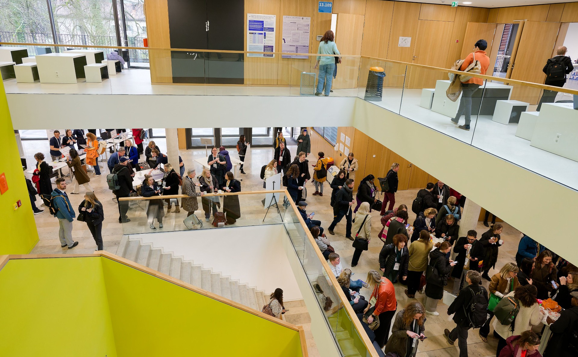 People talking at the European Social Work Research Association Conference.