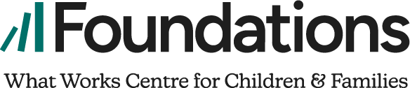 Foundations - What works centre for children and families logo.